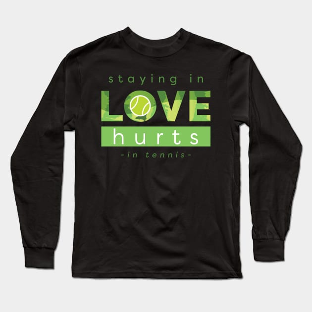 Love Hurts in Tennis Long Sleeve T-Shirt by iamKaye